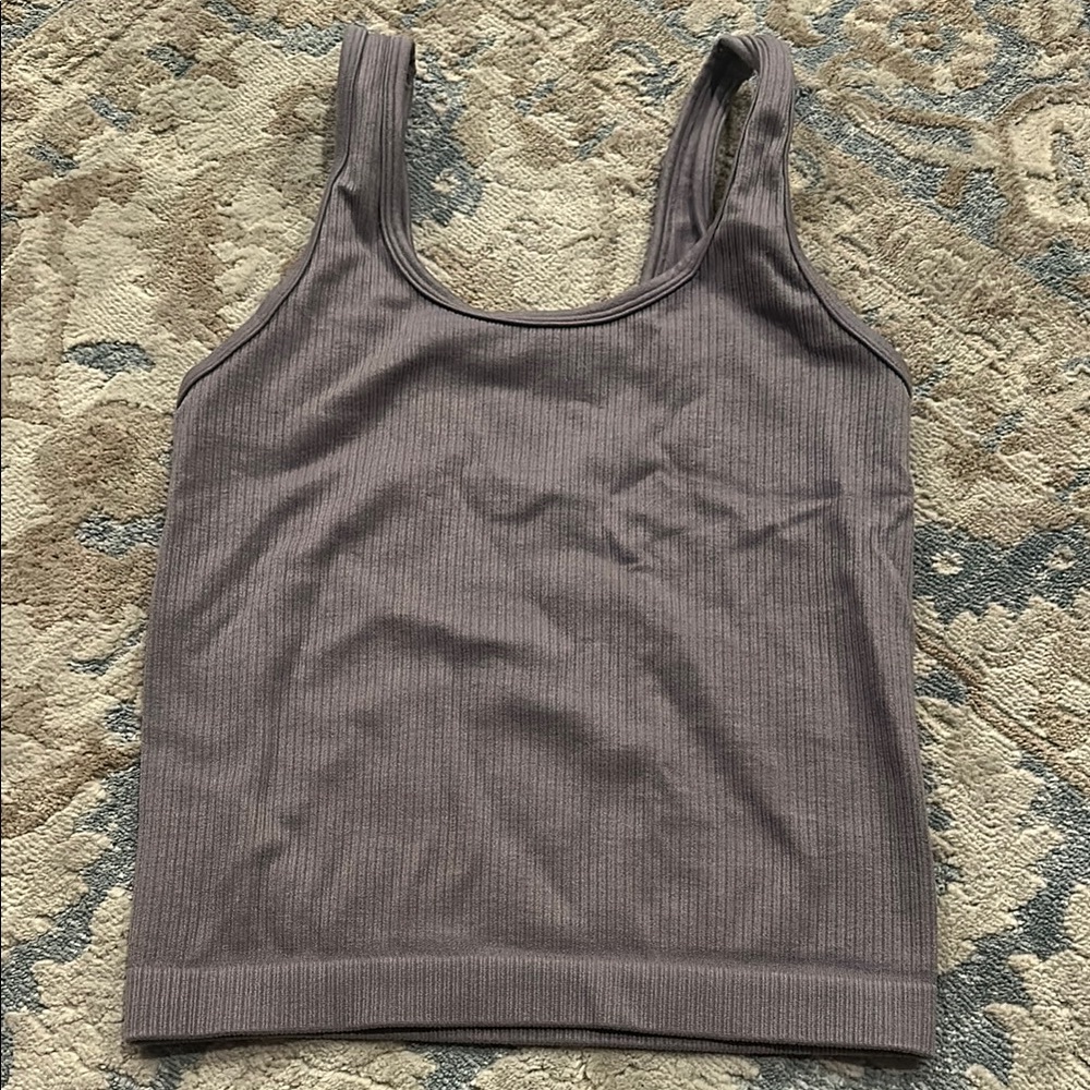 Women's Ribbed Tank Top - Purple